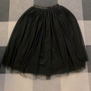 Black tulle skirt
